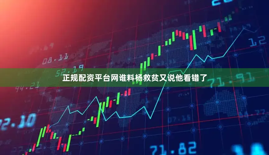 正规配资平台网谁料杨救贫又说他看错了